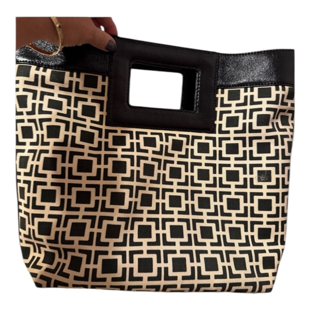 BR-Black and White Geometric Tote Bag